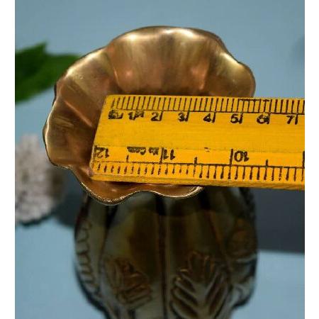 Uniquebazar4u Authentic Floral Vase Engraved Brass Dining Table Flower Pot Modern Showpiece for Living Hall Decor