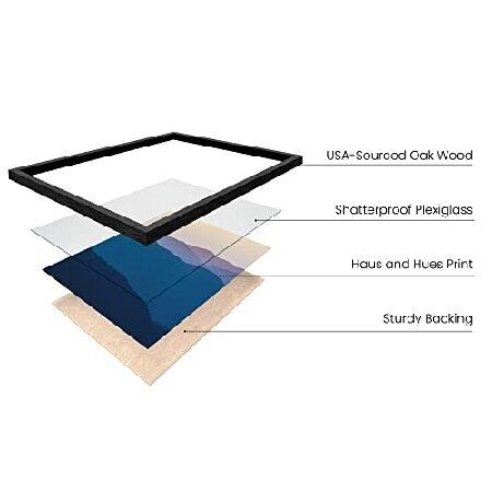 限定素材を使用 Haus and Hues フレーム付きアート 山 壁装飾 - 3枚セット 自然 壁アート 額入り 風景ポスター 壁 落ち着きのあるアート フレーム付き風景アート ブルーリッジマ 【JSB1073523197】(37766円)