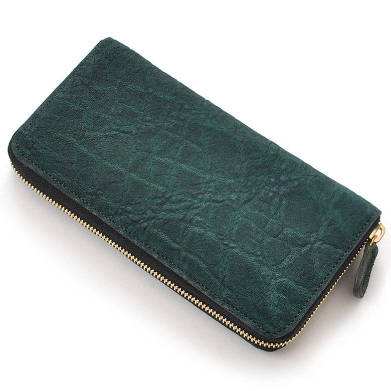 サイフ 長財布 JRA認定日本製 エレファント 象革 ラウンドファスナー長