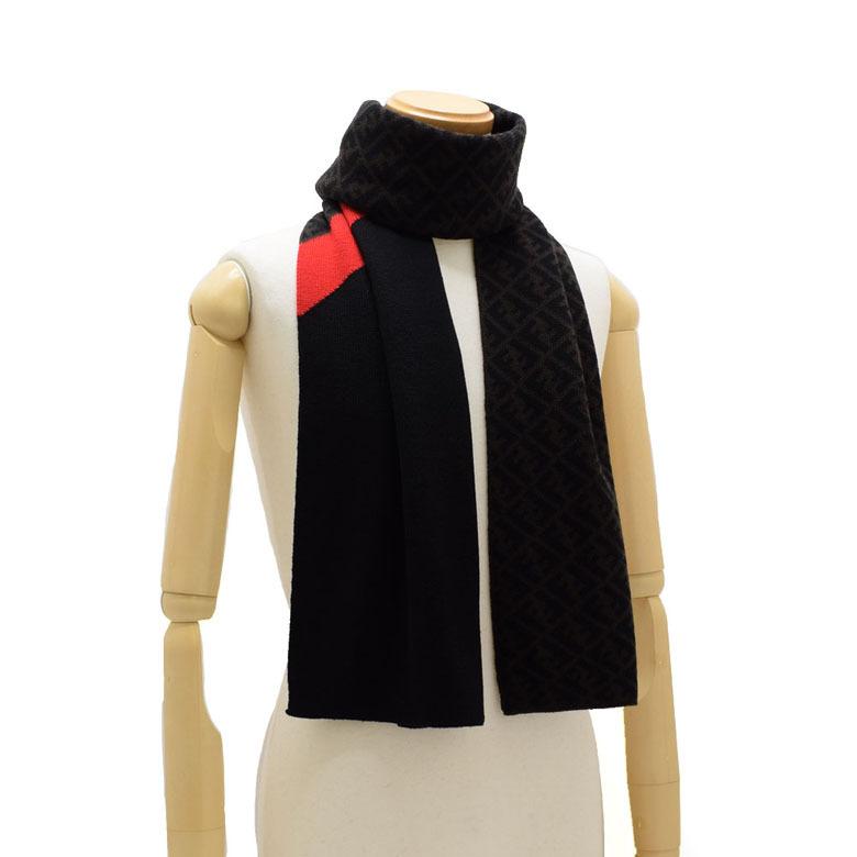 FENDI マフラー FXS124-AEVB-F1DPC ウール100% FENDI フェンディ マルチカラー ウール マフラー メンズ FXS124