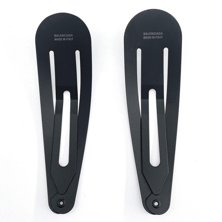 バレンシアガ　ヘアピン BALENCIAGA バレンシアガ 699021 TZ01G 5610 BBロゴ ヘアクリップ 2個