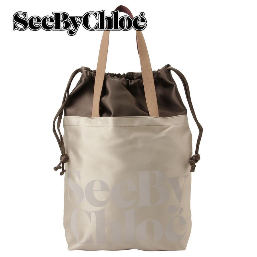シーバイクロエ SEE BY CHLOE バッグ トートバッグ CHS22SSB59B29 9DL ESSENTIAL SMALL TOTE BAG エッセンシャル Silver シルバートート SEE BY CHLOE（シーバイクロエ） SEE BY CHLOE CHS22SSB59B29 9DL