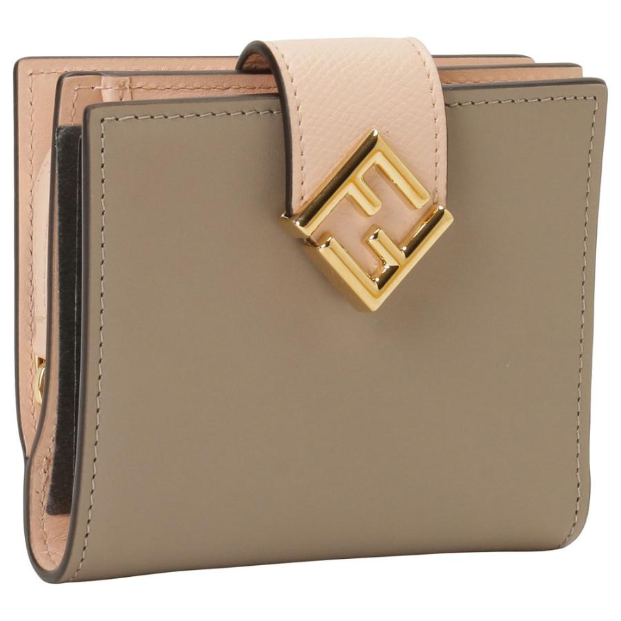 FENDI フェンディ 8M0386 ALWA F1E70 FFダイヤモンド 二つ折り財布 