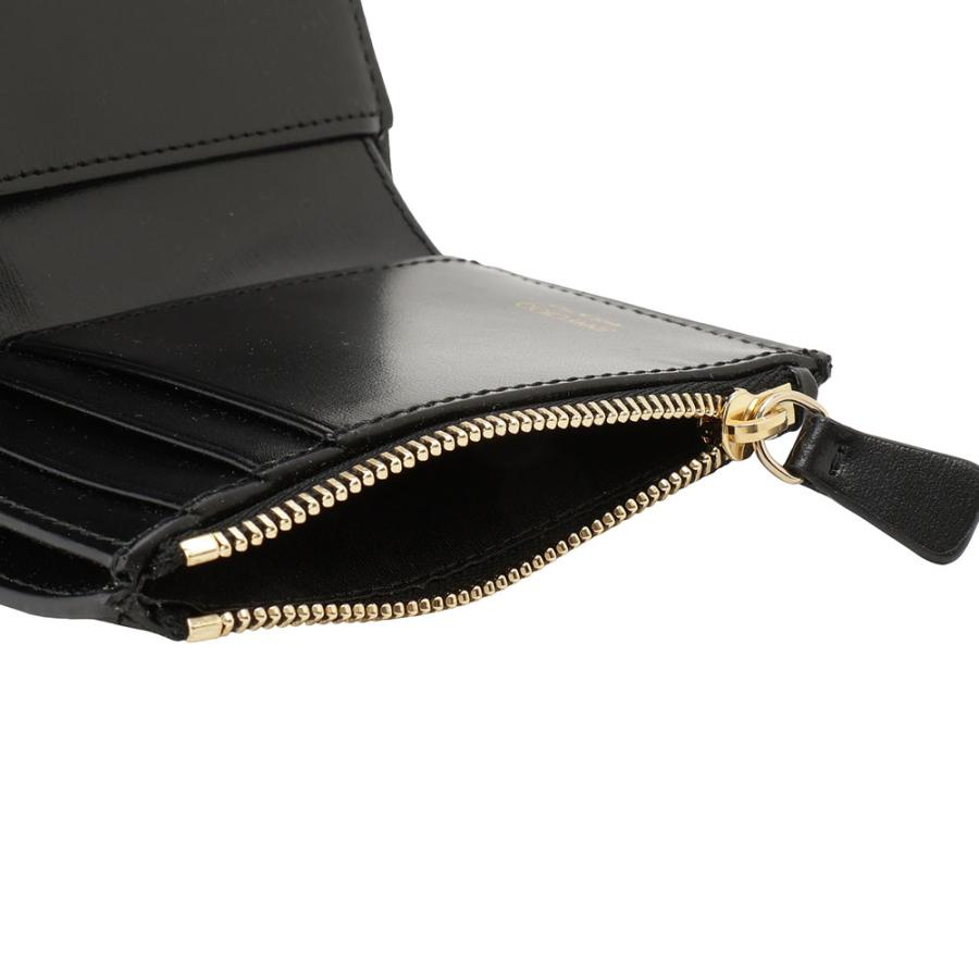 ☆JIMMY CHOO☆ MARINDA 三つ折り財布 BLACK/LIGHT GOLD♪ JIMMY CHOO ジミーチュウ MARINDA TAZ BLACK LIGHT GOLD