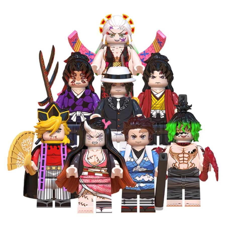 8体セット》<メール便可185円>【鬼滅の刃】 ミニフィギュア ブロック