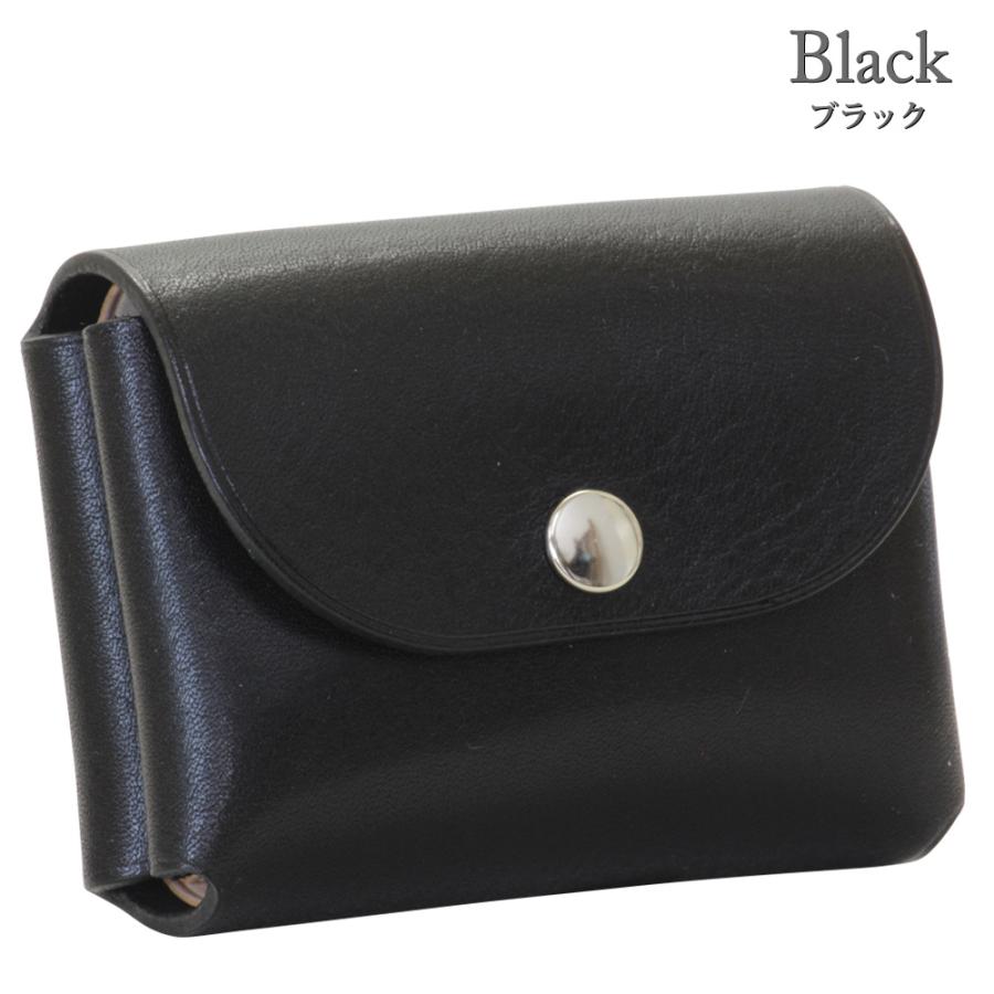 ミニ財布 ブラックレザー ケース 小銭入れ　本革牛革　クロス 財布 財布 レディース メンズ 本革 牛革 国産 日本製 ミニ財布 コイン
