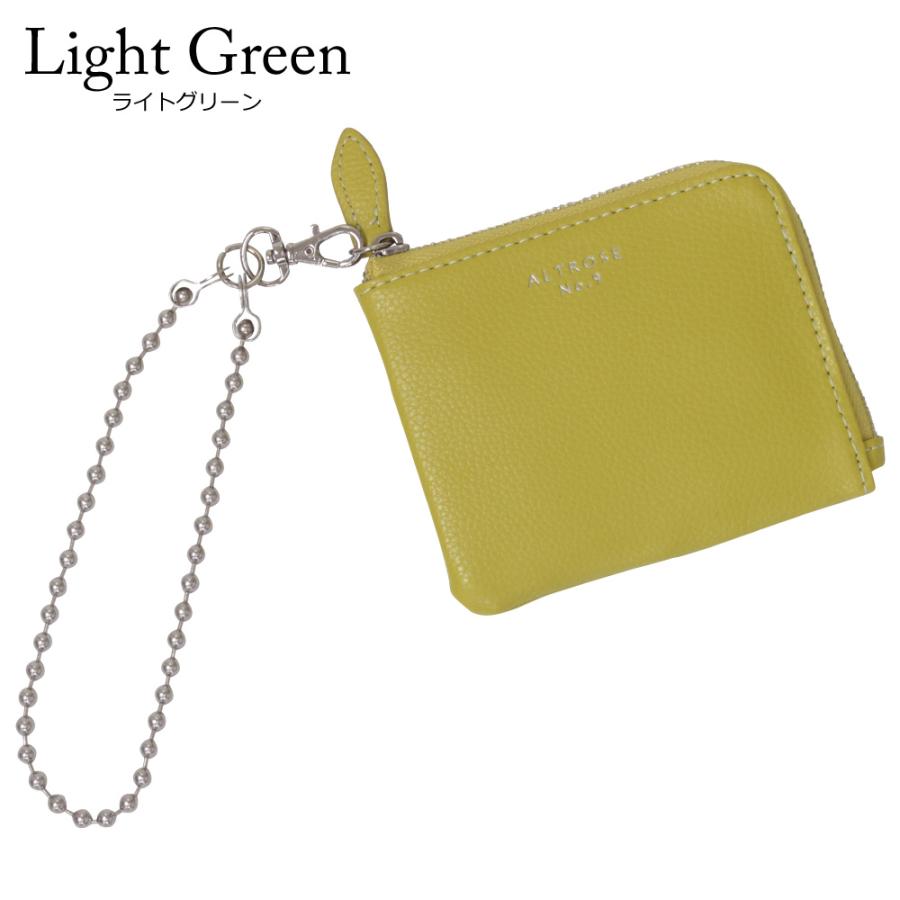 財布 レディース メンズ L字ファスナー ボールチェーン付き 薄