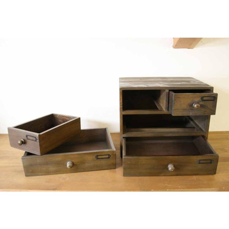 ミニチェスト ３段 小引き出し チェスト 収納 引き出し 卓上 木箱 木製 ａ４クリアホルダー 書類棚 書類箱 アンティーク 北欧 カントリー Fiscu フィスク 通販 Yahoo ショッピング