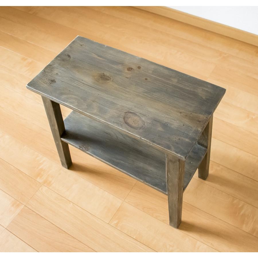 ※キズ有り　ハンドメイド木製ベンチ　幅100㎝　座面高45㎝　アンティークグレー キズ有り ハンドメイド木製ベンチ 幅100㎝ 座面高45