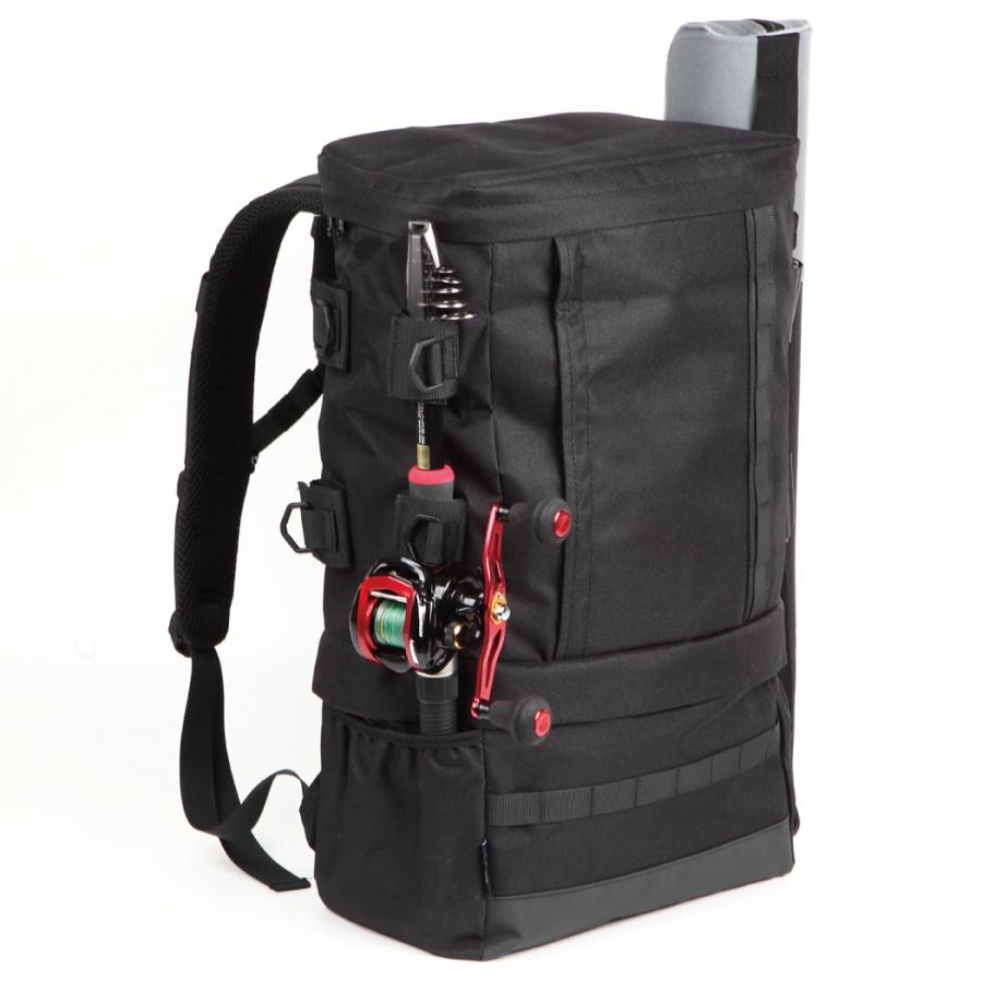 釣り リュック ロッドホルダー バッグ 防水 釣具 バイク 自転車 フィッシングバッグ スクエア FBB01オリジナル釣具のFISH