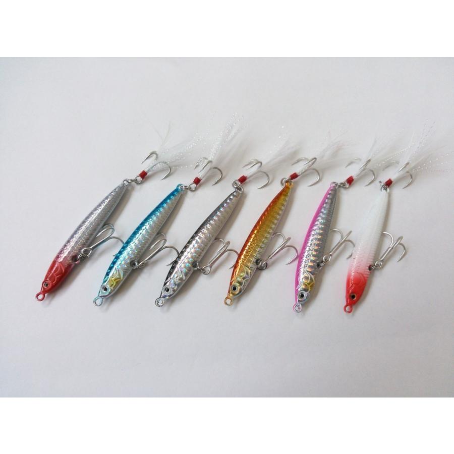 ジグミノー メタルジグ 安定姿勢 32g 7 5cm 6色 セット フェザー付き シーバス 青物 根魚 ロックフィッシュ フラットフィッシュ ジギング 10 雪見堂yahoo 店 通販 Yahoo ショッピング