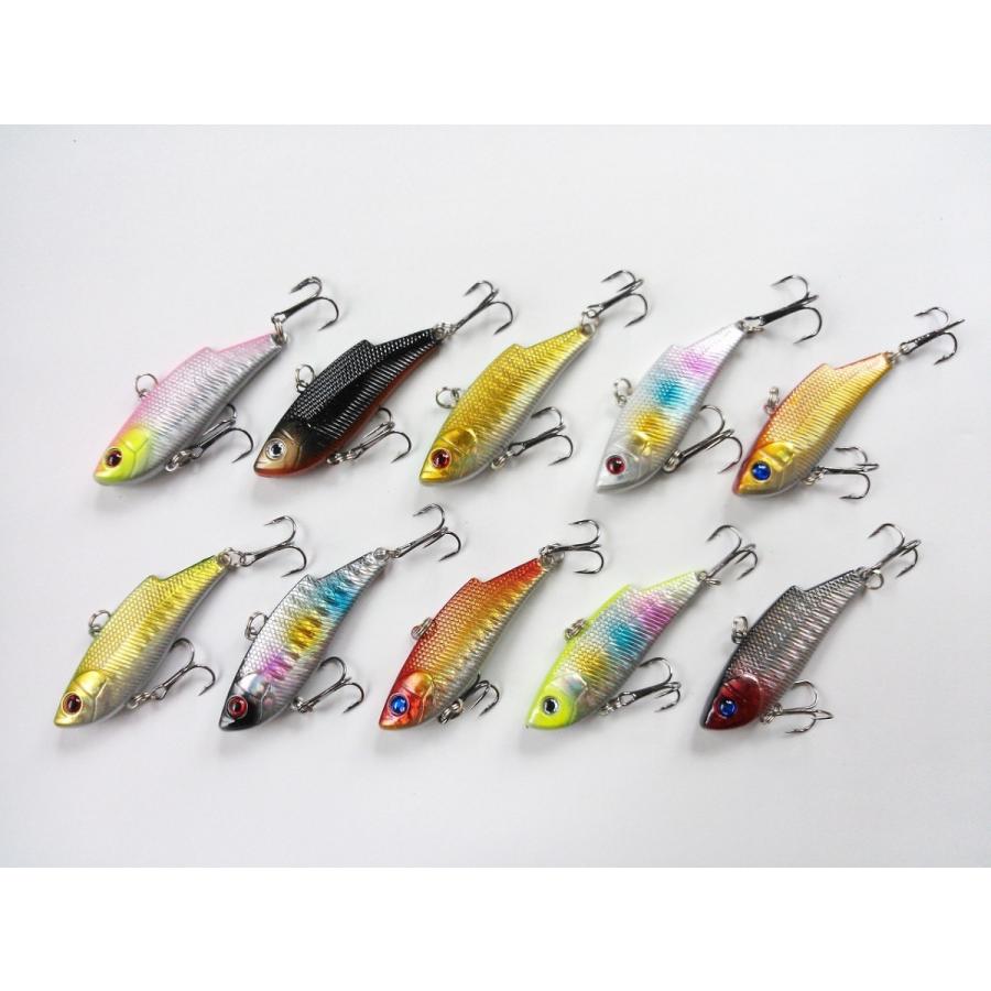 バイブレーション 小型 レンジ キープ バイブ 5 5cm 10g 10色 セット シーバス ヒラメ 青物 ローリング トリプルフック 正規品直輸入