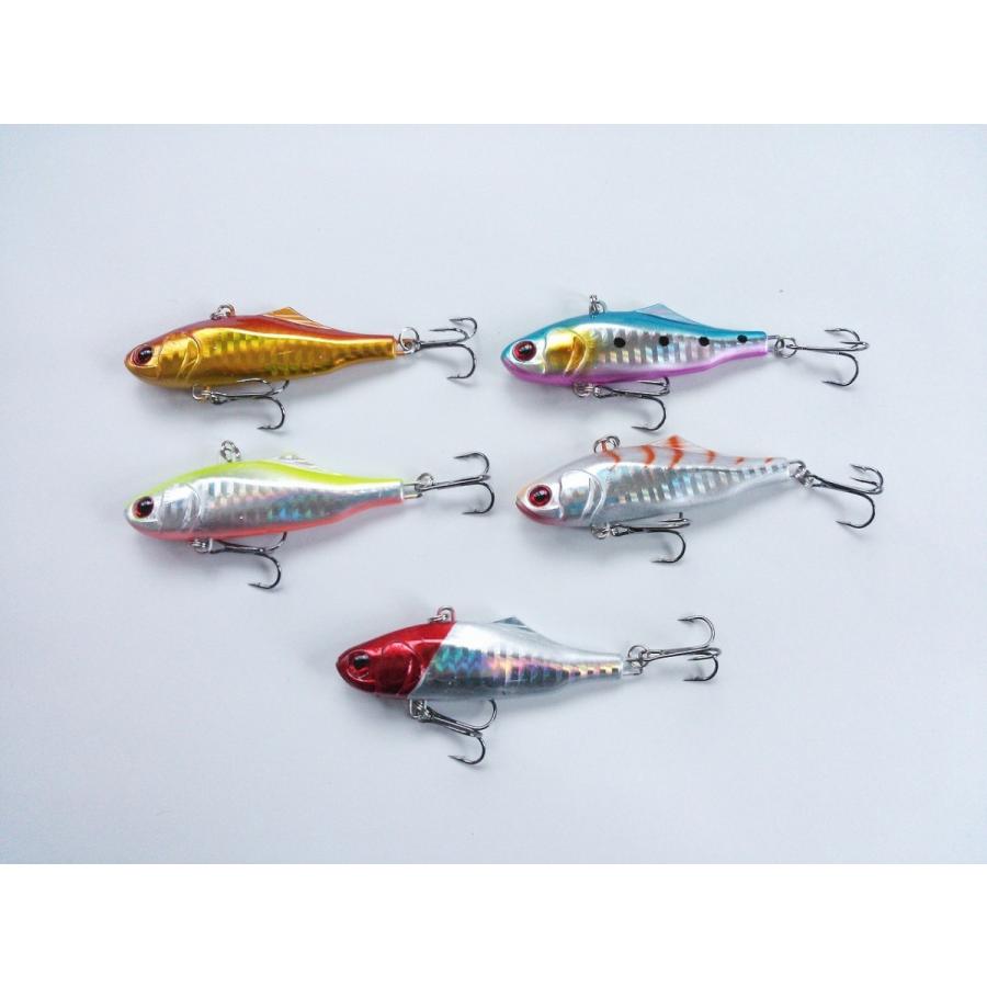 バイブレーション 24g 7cm 5色 セット シーバス 青物 フラットフィッシュ 根魚 港湾 河口 トリプルフック ただ巻き リフト フォール 1 雪見堂yahoo 店 通販 Yahoo ショッピング