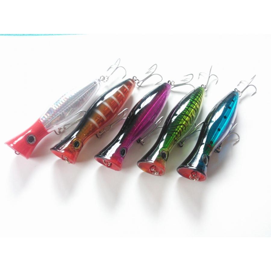 ポッパー 43g 13cm 5色 セット トップウォーター まとめて 海のトップゲーム ブリ ワラサ ヒラマサ シイラ カツオ シーバス 磯 オフショア 3036 雪見堂yahoo 店 通販 Yahoo ショッピング