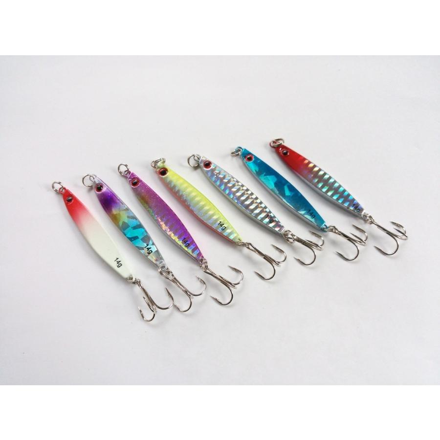 メタルジグ 14g 7色 セット 6cm 海水の定番カラー ジギング 港湾 磯 サーフ 漁港 河口 シーバス 青物 フラットフィッシュ 根魚 フラッシング 304 雪見堂yahoo 店 通販 Yahoo ショッピング
