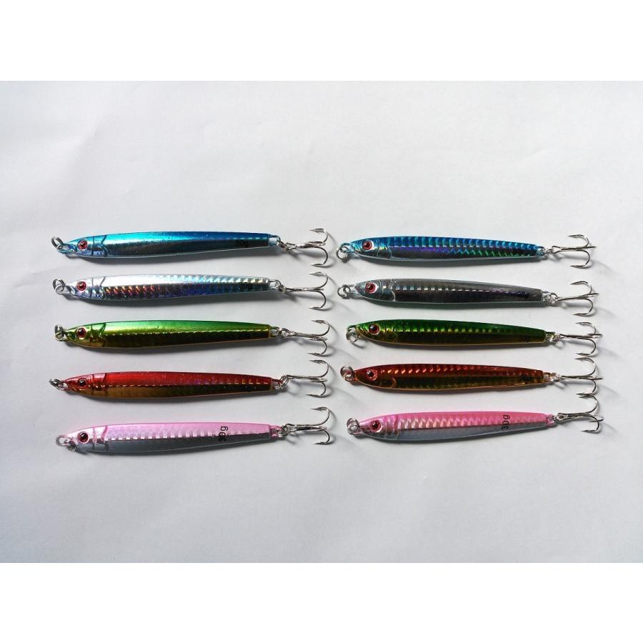 メタルジグ 30g 9cm 細め 10本 セット 左右非対称 ジギング シーバス 青物 フラットフィッシュ 根魚 フラッシング ただ巻き リフト フォール 311 雪見堂yahoo 店 通販 Yahoo ショッピング