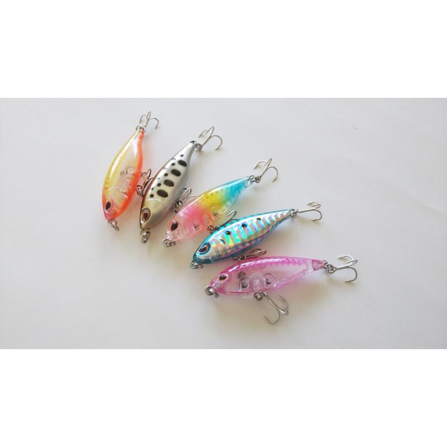 メバル シンキングペンシル 3g 45mm シンペン 5色セット ゆらゆらと蛇行アクション プラグ プラッギング バス釣りにも メバリング 特別オファー