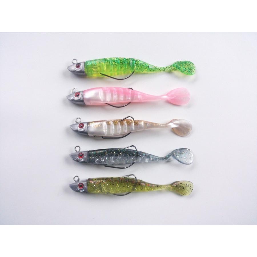 魚の頭 ジグヘッド ワーム ソフトルアー 11cm 16g 5色 セット ヘッドと針が切り離し可能 やわらか素材 シャッドテール 3d ブラックバス 5798 雪見堂yahoo 店 通販 Yahoo ショッピング