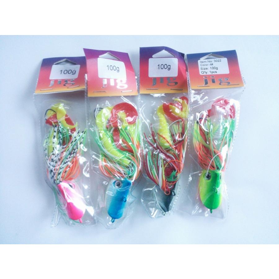 鯛ラバ 約100g 4色 セット タイラバ ラバージグ マダイ ヒラメ クエ ハタ ソイ 根魚 スカート 鉛玉 固定式 グラブ シングルフック3本仕様 5804 雪見堂yahoo 店 通販 Yahoo ショッピング