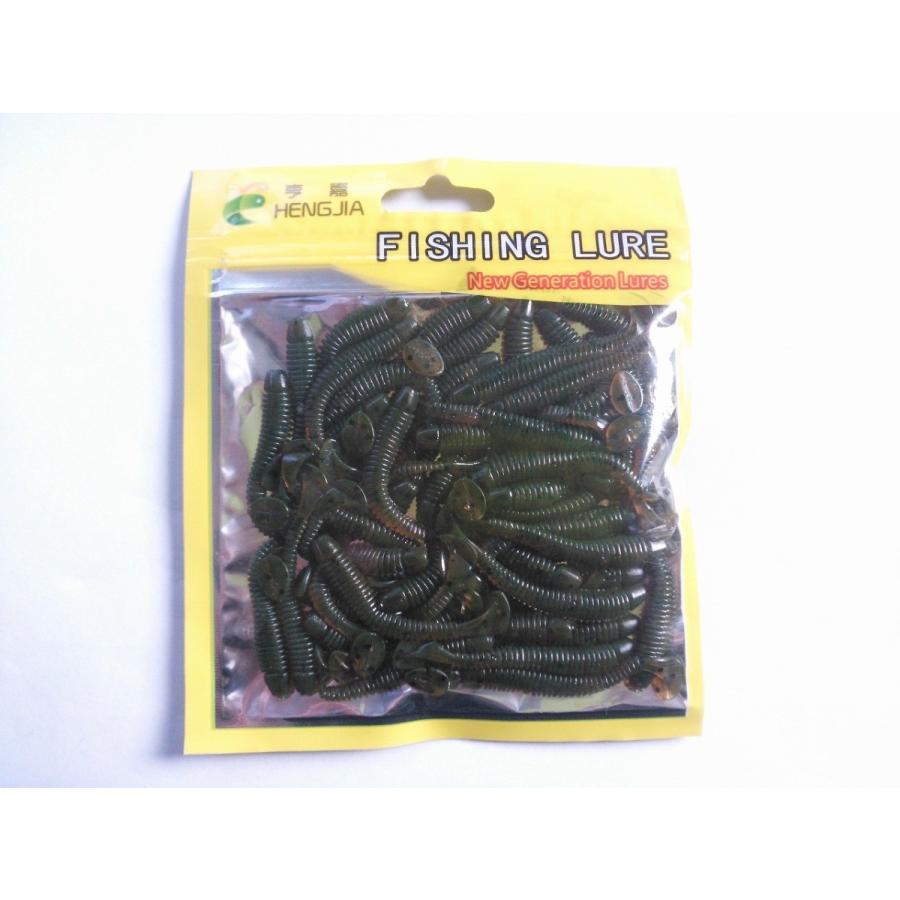 メバリング 根魚に最適 シャッドテール ワーム ダークグリーン 21人気の 小型 約4 ブラックバス 50本 メバル ロックフィッシュ セット 5cm バス釣り