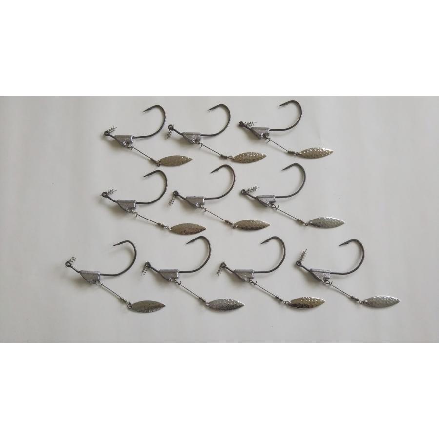 アピール力が強い ブレード付き ジグヘッド 7g 10個セット 針の幅55mm 30mm 根魚 ロックフィッシュ シーバス ヒラメ マダイ 7gspintailjighead2 雪見堂yahoo 店 通販 Yahoo ショッピング