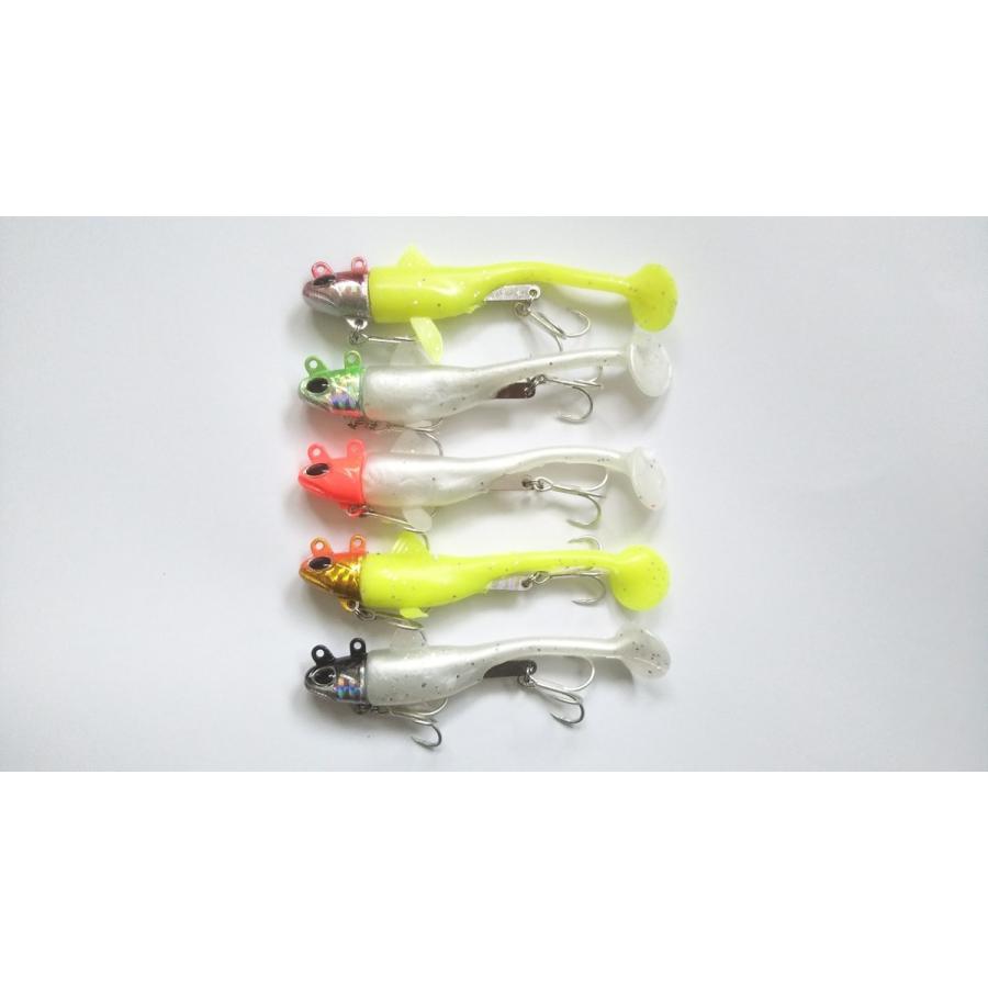 約29g ジグヘッド ワーム 5色セット 魚型ヘッド 市販のワームを着脱可能 やわらか素材 ヒラメ マゴチ シーバス タチウオ 根魚 91 雪見堂yahoo 店 通販 Yahoo ショッピング