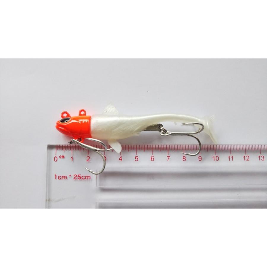 約35g ジグヘッド ワーム 5色セット 魚型ヘッド 市販のワームを着脱可能 やわらか素材 ヒラメ マゴチ シーバス タチウオ 根魚 ロックフィッシュ 9196 雪見堂yahoo 店 通販 Yahoo ショッピング