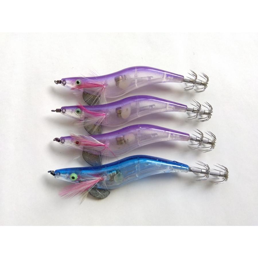 エギ 水に入れると光る Led 4個セット 3 5号 21g 12 8cm ボタン電池 夜光 アオリイカ ヤリイカ タコ マイカ スッテ カンナ Egi35light 雪見堂yahoo 店 通販 Yahoo ショッピング