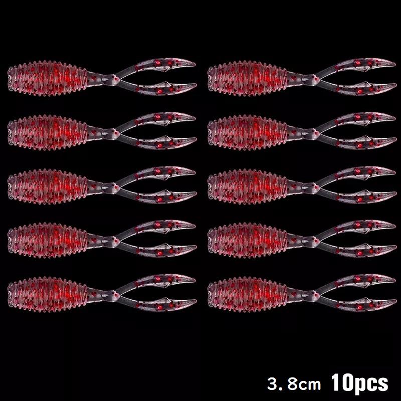 甲殻類系 アジング ワーム 赤ラメクリア 10個セット ソフトルアー メバリング アミ エビ カニ イカ タコ 根魚 ロックフィッシュ メバル アジ Fly2 雪見堂yahoo 店 通販 Yahoo ショッピング