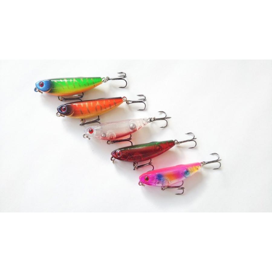 ずんぐり ペンシルベイト 5cm 5 5g 5色セット 小型 バス釣り 秒速10cm程度で沈降 管理釣り場 海のトップゲーム エリア ブラックバス Kogatapencil 雪見堂yahoo 店 通販 Yahoo ショッピング
