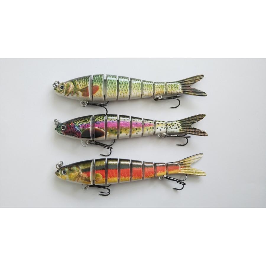 トラウト系 ジョイントルアー ぐにゃぐにゃと生命感のある動き 13 7cm 27g 3色セット リアルな魚のデザイン ウグイ ニジマス L1100 L1100 雪見堂yahoo 店 通販 Yahoo ショッピング