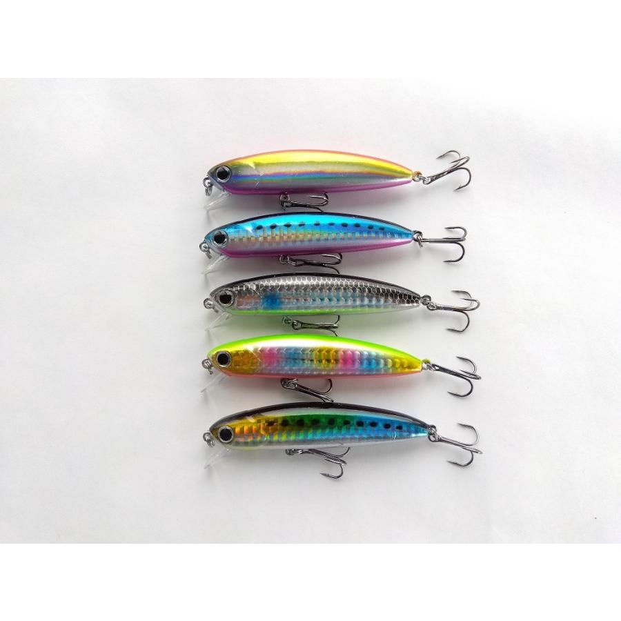 最安値で ずんぐりボディで高飛距離 リップ付きシンペン 80mm 13g 5色セット ナチュラルアクション シンキングペンシル シンキングミノー 表層 シーバス 遠投 Materialworldblog Com