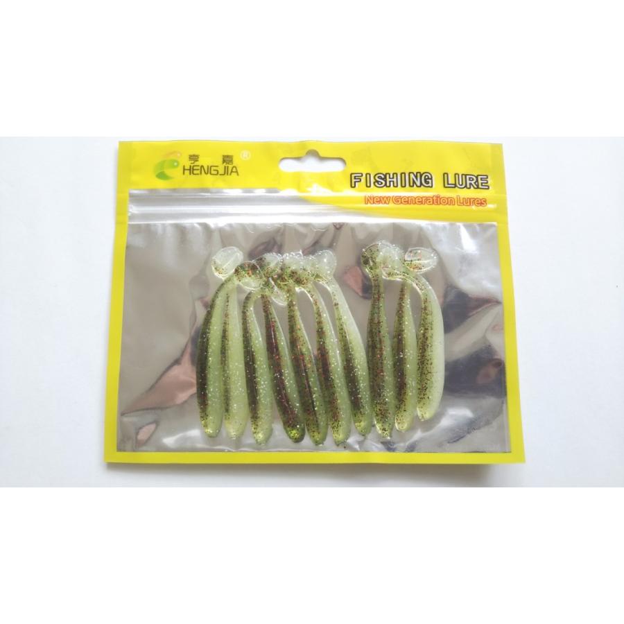 やわらか素材 シャッドテール ワーム 赤ラメクリアよもぎ 7cm 2 2g 10本セット 根魚 ロックフィッシュ ブラックバス ヒラメ マゴチ Yawaraka7cmakarame 雪見堂yahoo 店 通販 Yahoo ショッピング