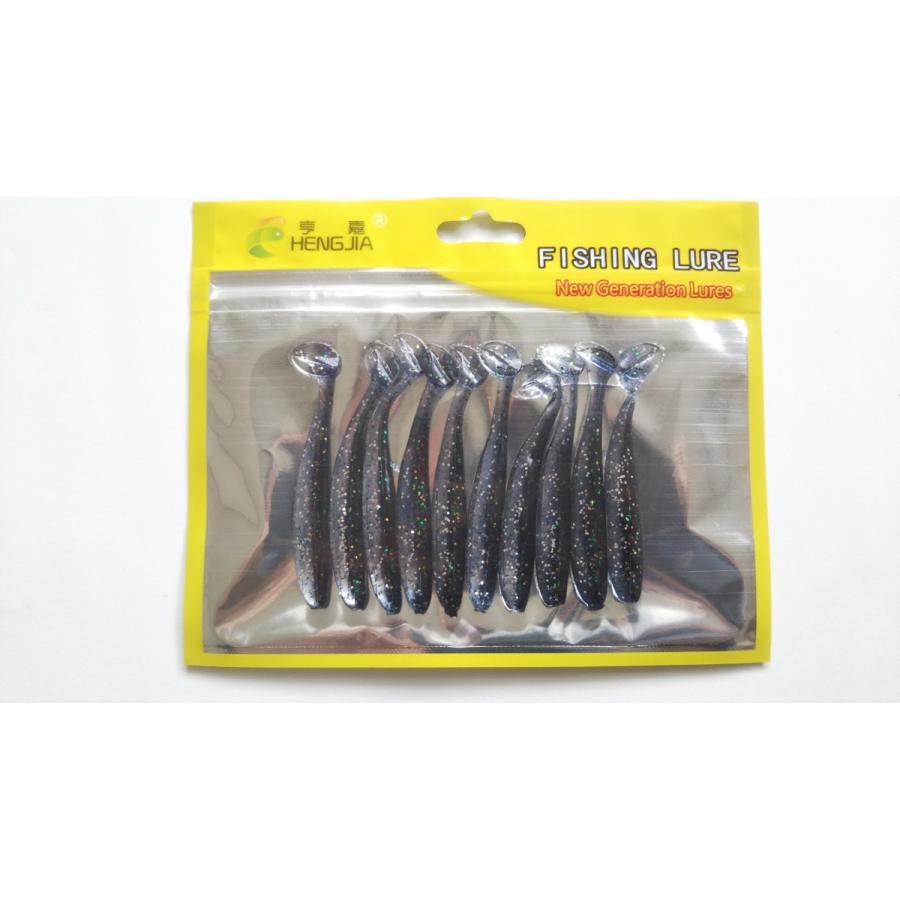 マート やわらか素材 シャッドテール ワーム ブラック 黒 7cm 2 2g 10本セット 根魚 ロックフィッシュ ブラックバス ヒラメ マゴチ Dprd Jatimprov Go Id