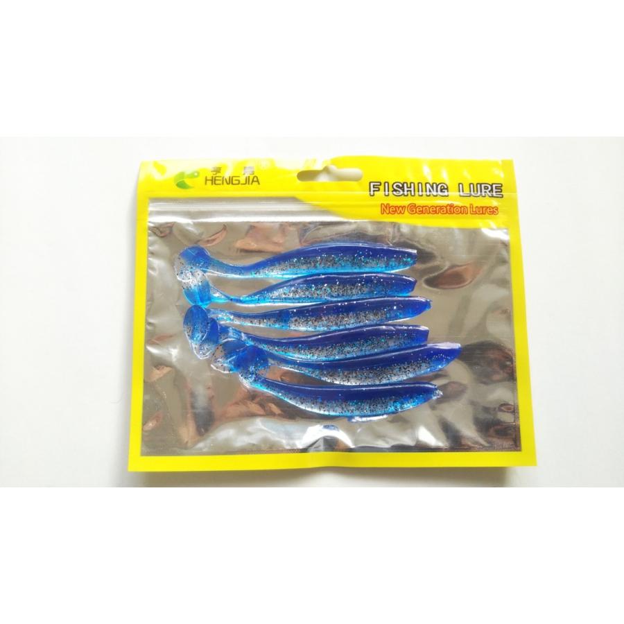 やわらか素材 シャッドテール ワーム ブルー 青 9cm 4 2g 6本セット 根魚 ロックフィッシュ ブラックバス ヒラメ マゴチ Yawaraka9cmblue 雪見堂yahoo 店 通販 Yahoo ショッピング