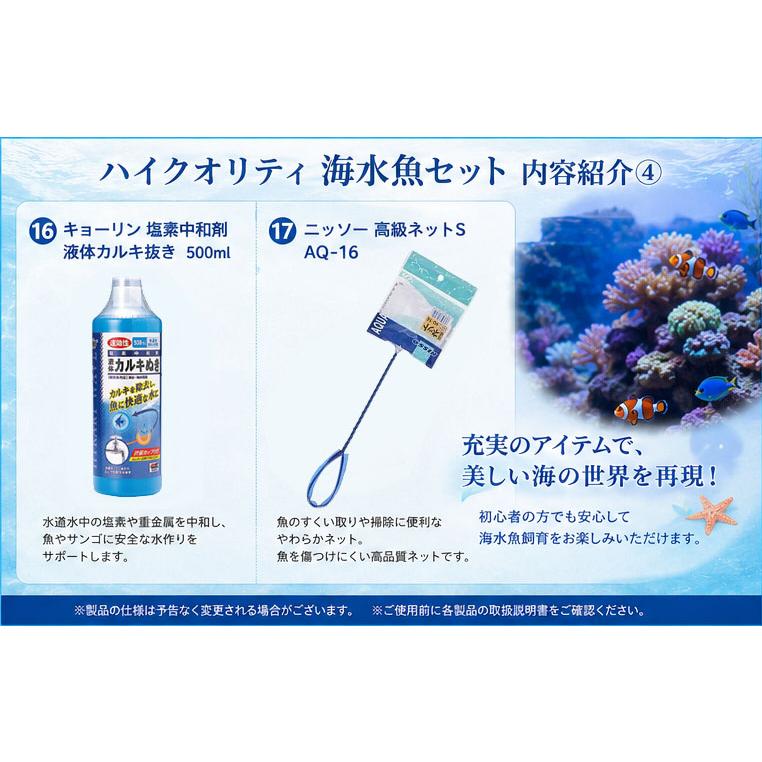 ハイクオリティ海水魚セット 60cm水槽 フルセット 外部フィルター LEDライト ヒーター付き 海水魚飼育セット【お部屋の中の水族館シリーズ】 |  | 06