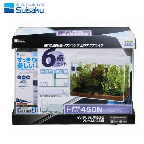 アクアリウム 用品 水作 Riva 450n 6点セット リーヴァ フレームレス水槽セット Sui 2 熱帯魚通販のネオス 通販 Yahoo ショッピング