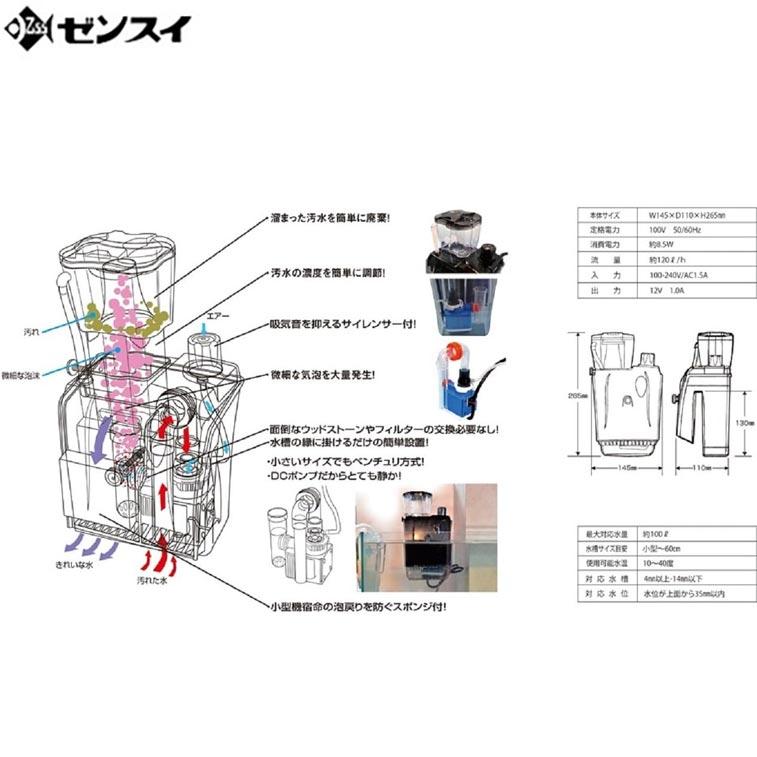 ゼンスイ 外掛式プロテインスキマー QQ1 : 熱帯魚通販のネオス - 通販