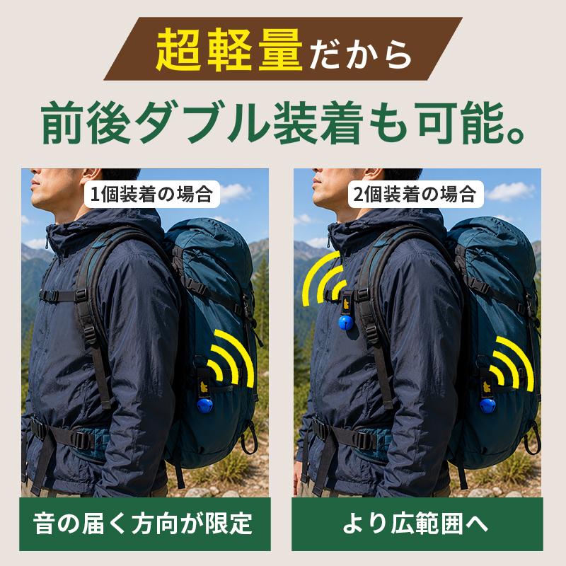 熊鈴 消音機能付き 超軽量43g ホイッスル付き 【ベルクロで杖に巻き付けられる】 コロンベル 1個または2個で選べる個数 |  | 15