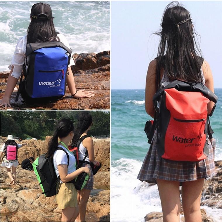 防水バッグ ドライバッグ リュック バックパック ドライチューブ 25L |  | 09