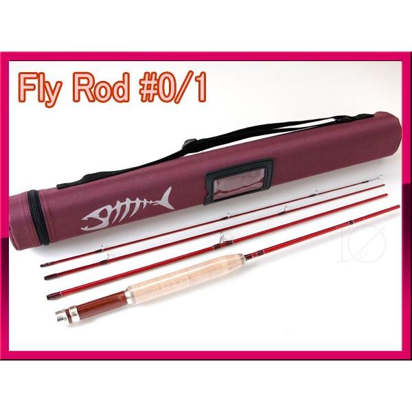 フライロッド 86%OFF #0 1 レッド 輝く高品質な 赤色 Rod 6.1ft コンパクトロッド Fly