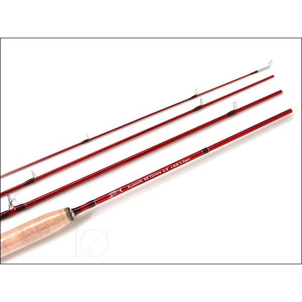 フライロッド　2〜3# 新品同様 フライロッド #2/3 レッド 赤色 Fly Rod 6.8ft コンパクトロッド