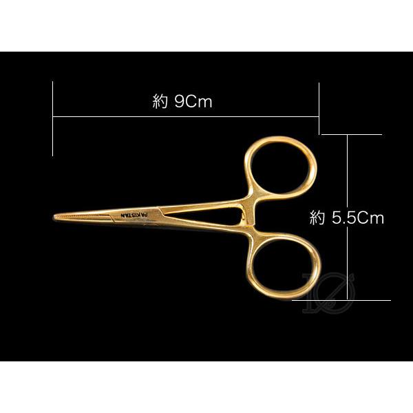 ひろき ゴールド40cm24mm フォーセップ 先端ストレート 小型 ショートスケール GOLD 金色