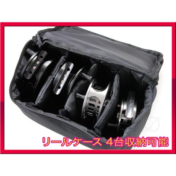 フライリール用 ポーチ リールケース 黒 4台収納可 Wilcon Com Pe