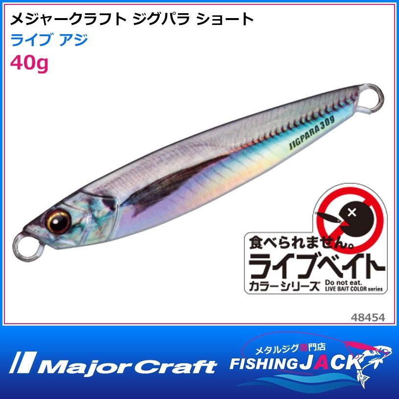 即納可!メジャークラフト ジグパラ ショート 40g ライブ アジ