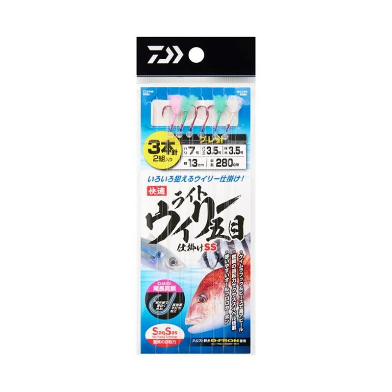 ダイワ 仕掛け 快適ライトウイリー五目 グレ針7 ハリス3.5 全長2.8m