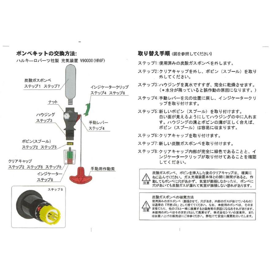 シマノ（SHIMANO） 膨張式フローティングベスト用 ボンベキット BP