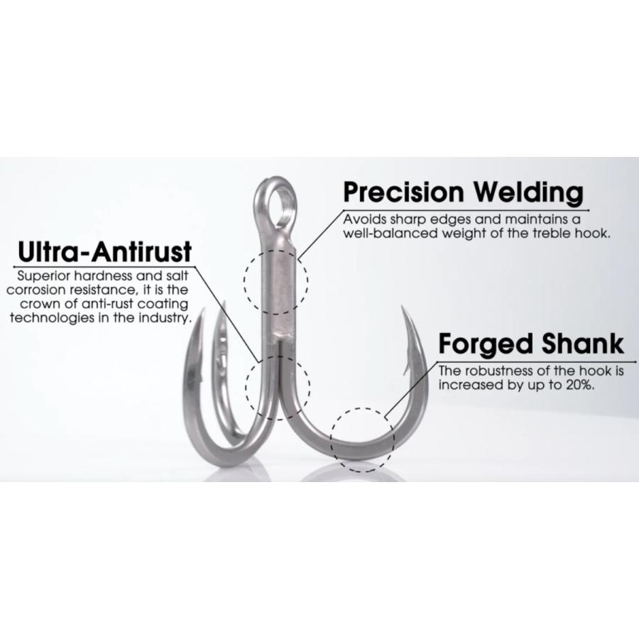 BKK Raptor-Z（ラプターZ）#2/0 5本入り トリプルフック