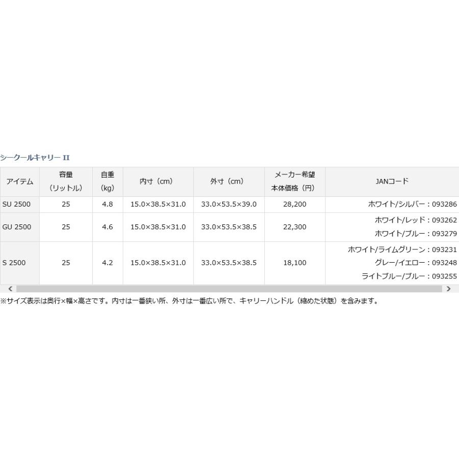 DAIWA（ダイワ） クーラーボックス 25L シークールキャリー2 S2500