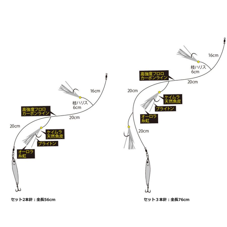 ダイワ サムライ ジギング サビキ セット2本針（30g） : フィッシング